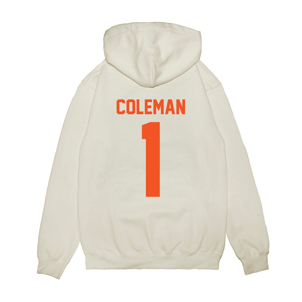Oklahoma State - NCAA Football : Miles Coleman - Vintage Helmet Premium Hooded Sweatshirt-1
