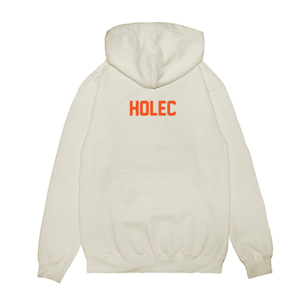 Oklahoma State - NCAA Football : Kai Holec - Vintage Helmet Premium Hooded Sweatshirt-1