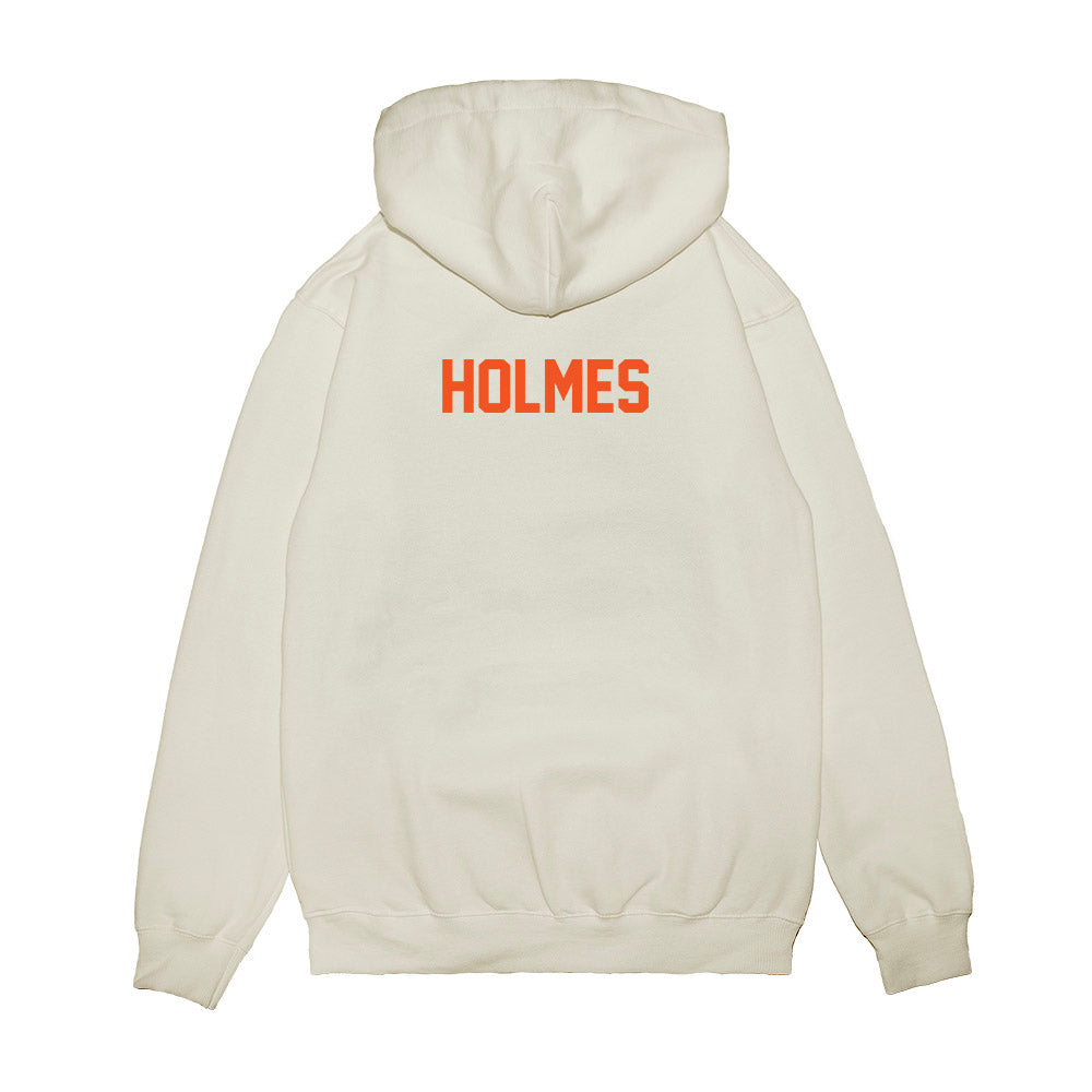 Oklahoma State - NCAA Football : Vincent Holmes - Vintage Helmet Premium Hooded Sweatshirt-1