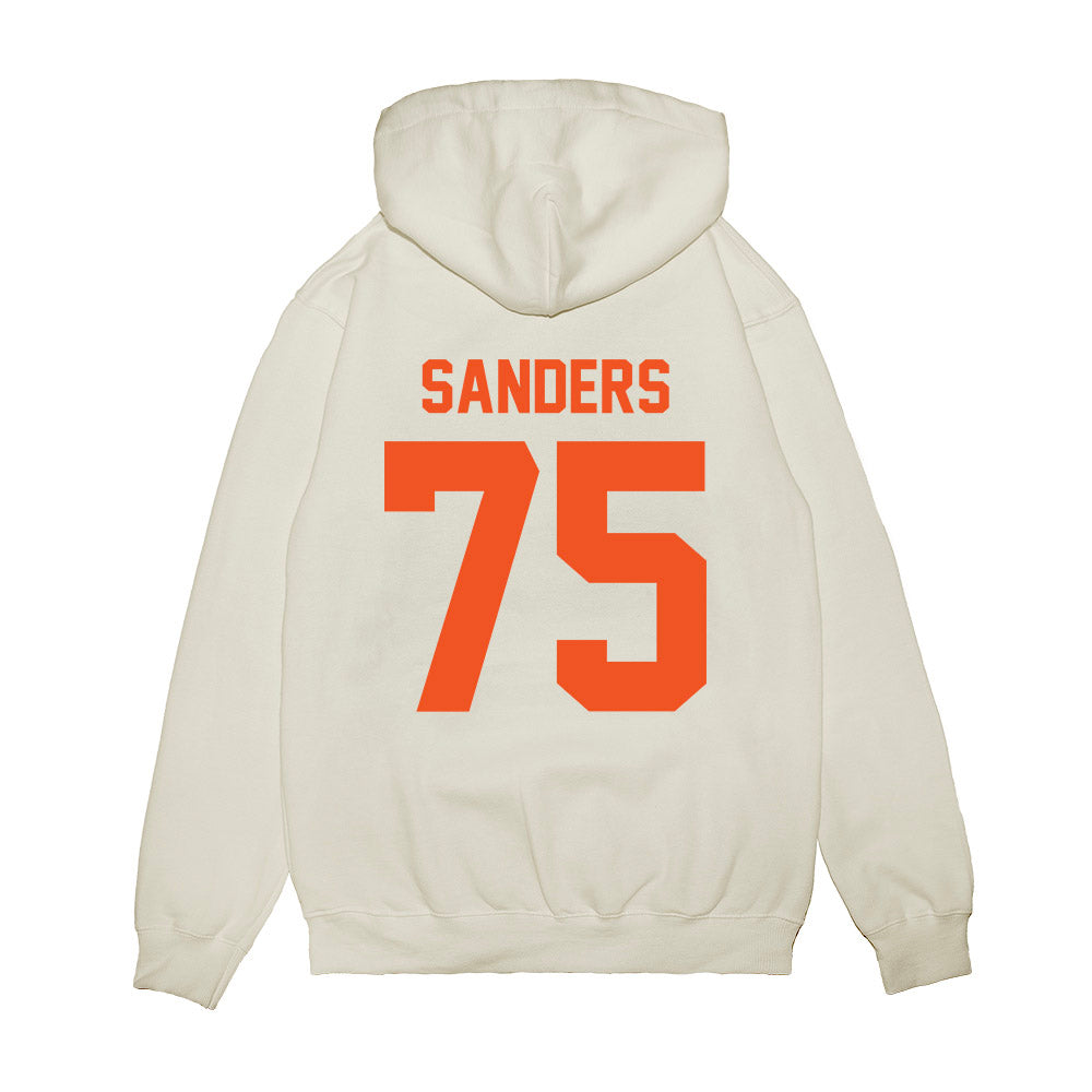 Oklahoma State - NCAA Football : Jakobe Sanders - Vintage Helmet Premium Hooded Sweatshirt-1
