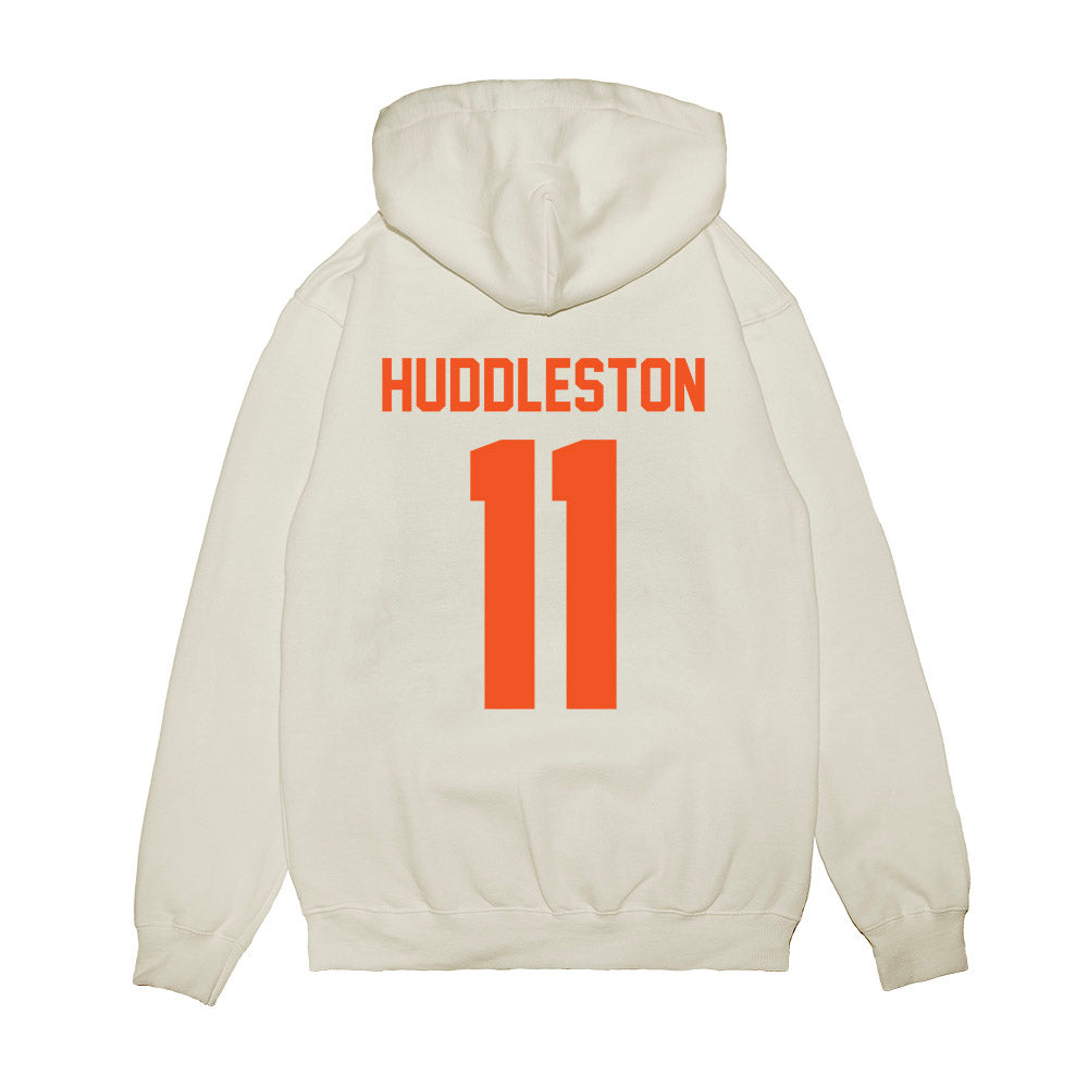 Oklahoma State - NCAA Football : Keviyan Huddleston - Vintage Helmet Premium Hooded Sweatshirt-1