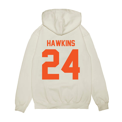 Oklahoma State - NCAA Football : Caleb Hawkins - Vintage Helmet Premium Hooded Sweatshirt-1