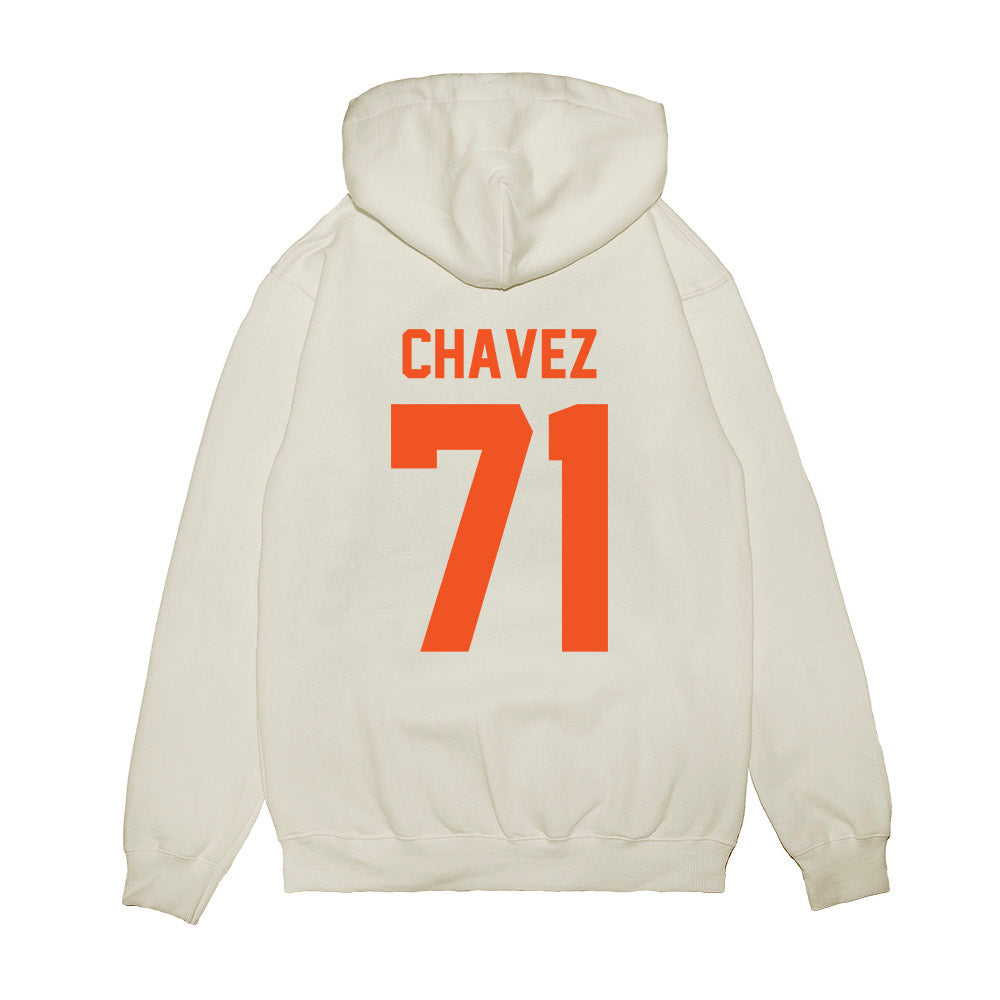 Oklahoma State - NCAA Football : Miguel Chavez - Vintage Helmet Premium Hooded Sweatshirt-1