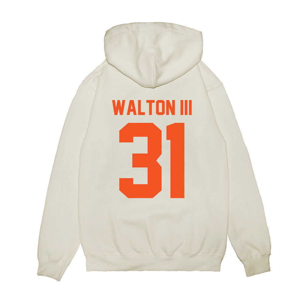 Oklahoma State - NCAA Football : Billy Walton iii - Vintage Helmet Premium Hooded Sweatshirt-1