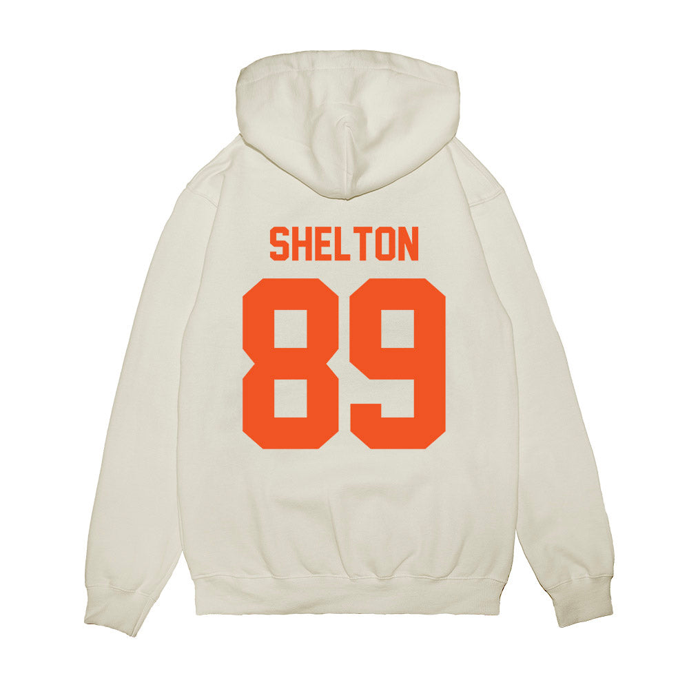 Oklahoma State - NCAA Football : Quincy Shelton - Vintage Helmet Premium Hooded Sweatshirt-1