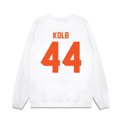 Oklahoma State - NCAA Football : Carson Kolb - Vintage Helmet Premium Crewneck Sweatshirt-1