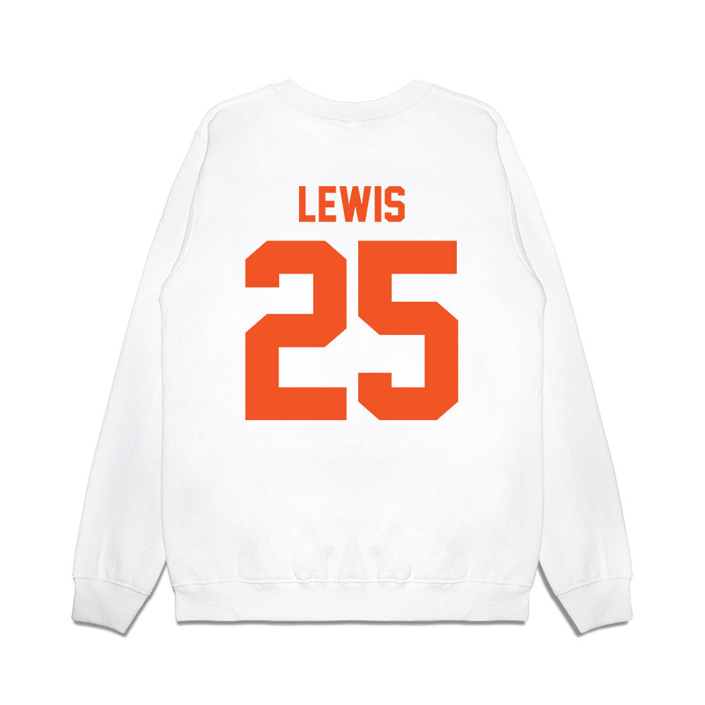 Oklahoma State - NCAA Football : Kollin Lewis - Vintage Helmet Premium Crewneck Sweatshirt-1