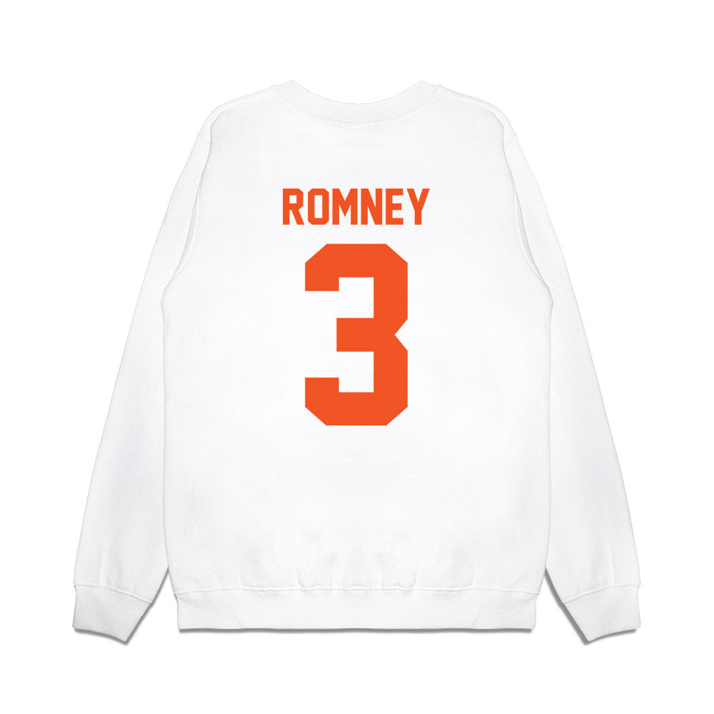 Oklahoma State - NCAA Football : Tate Romney - Vintage Helmet Premium Crewneck Sweatshirt-1