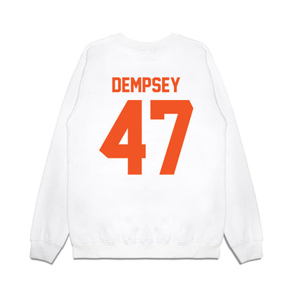 Oklahoma State - NCAA Football : Harrison Dempsey - Vintage Helmet Premium Crewneck Sweatshirt-1