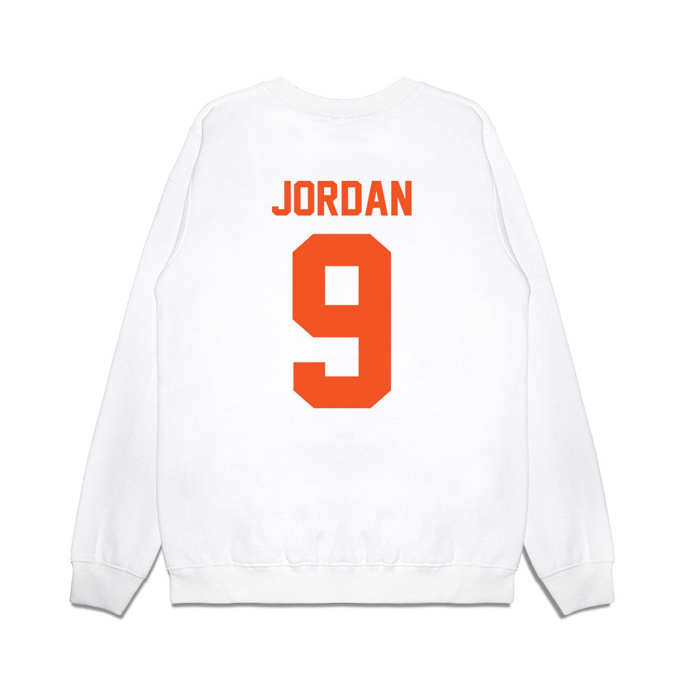 Oklahoma State - NCAA Football : Grant Jordan - Vintage Helmet Premium Crewneck Sweatshirt-1