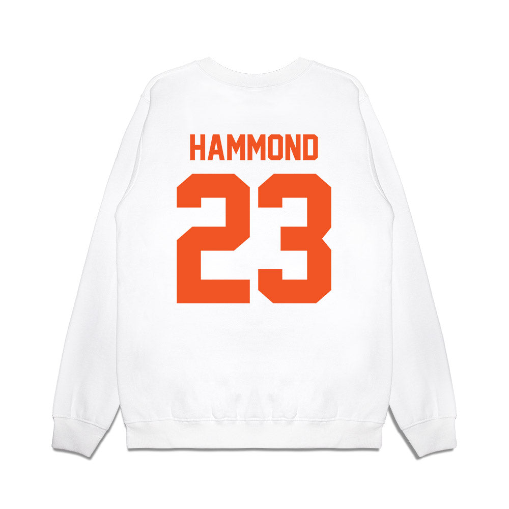 Oklahoma State - NCAA Football : Oscar Hammond - Vintage Helmet Premium Crewneck Sweatshirt-1