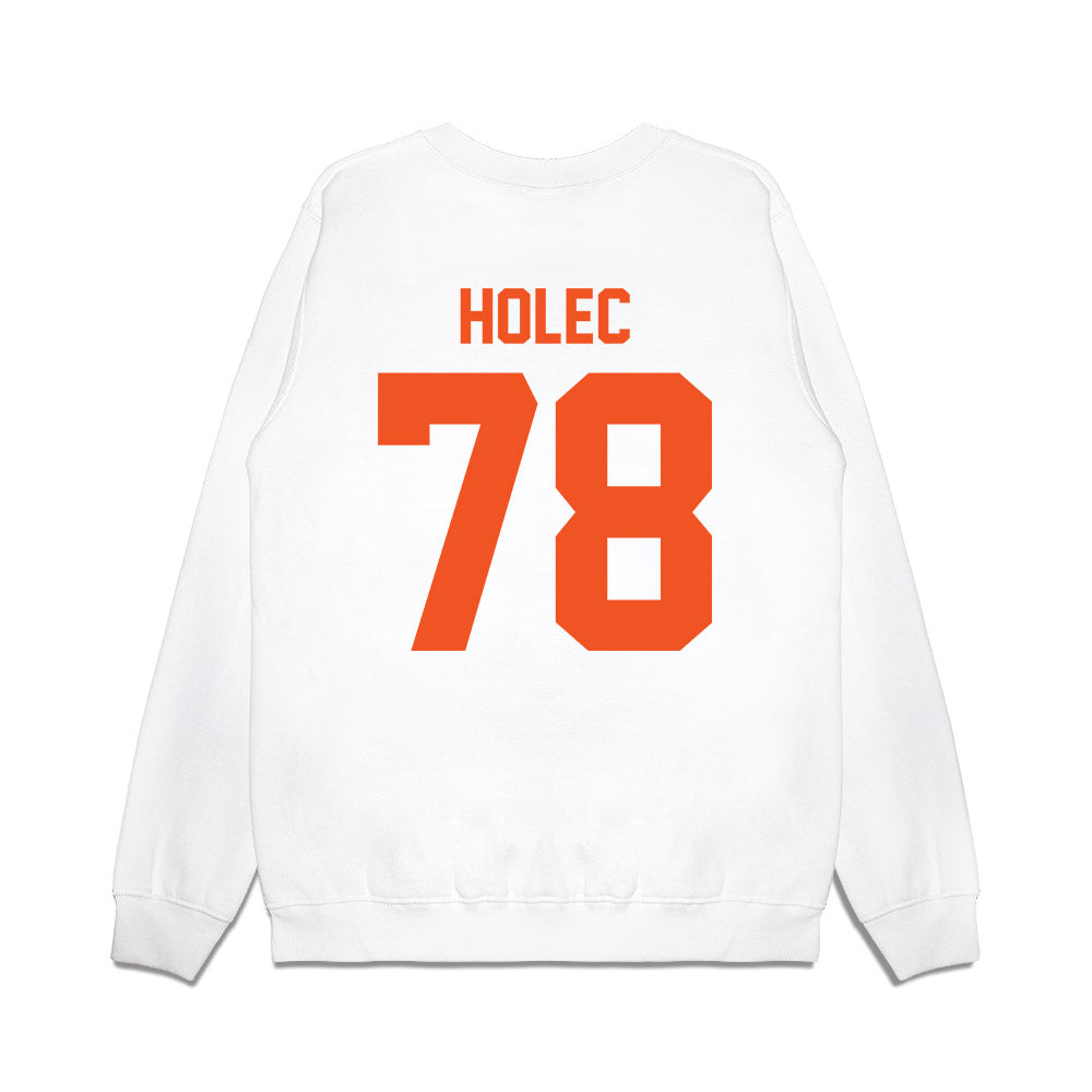 Oklahoma State - NCAA Football : Kai Holec - Vintage Helmet Premium Crewneck Sweatshirt-1