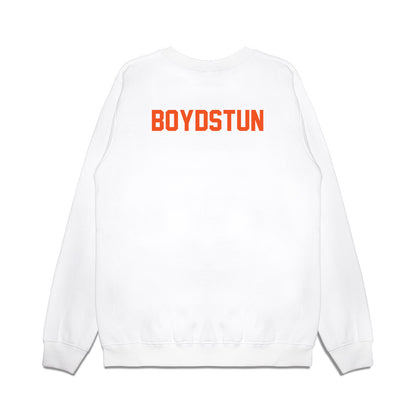 Oklahoma State - NCAA Football : Bodie Boydstun - Vintage Helmet Premium Crewneck Sweatshirt-1