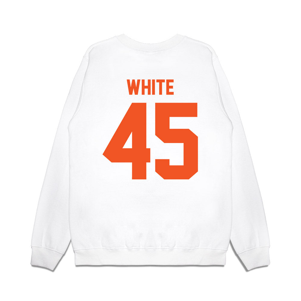 Oklahoma State - NCAA Football : Enai White - Vintage Helmet Premium Crewneck Sweatshirt-1