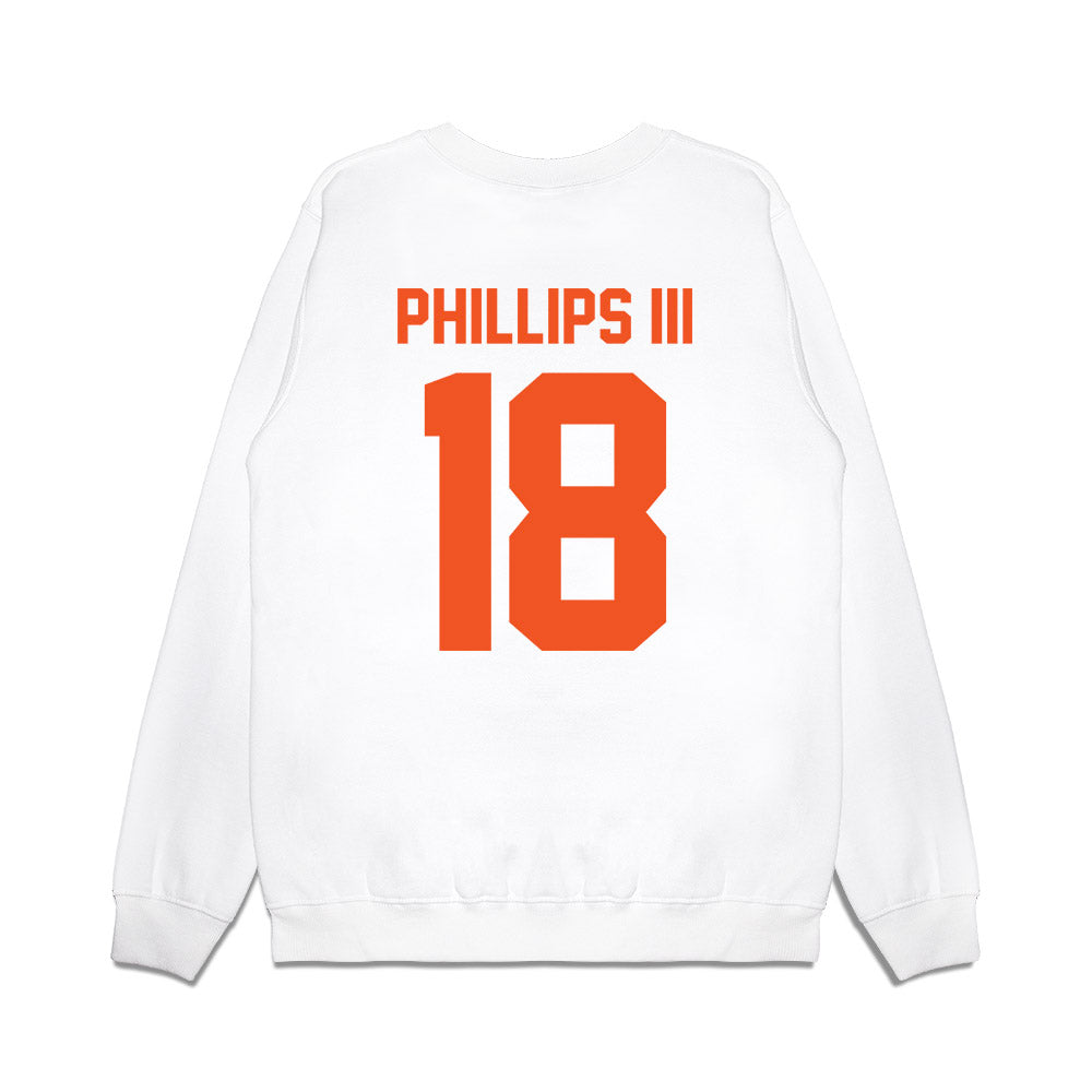 Oklahoma State - NCAA Football : Mose Phillips III - Vintage Helmet Premium Crewneck Sweatshirt-1