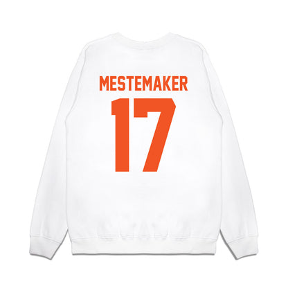 Oklahoma State - NCAA Football : Drew Mestemaker - Vintage Helmet Premium Crewneck Sweatshirt-1