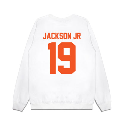 Oklahoma State - NCAA Football : DJ Jackson Jr - Vintage Helmet Premium Crewneck Sweatshirt-1