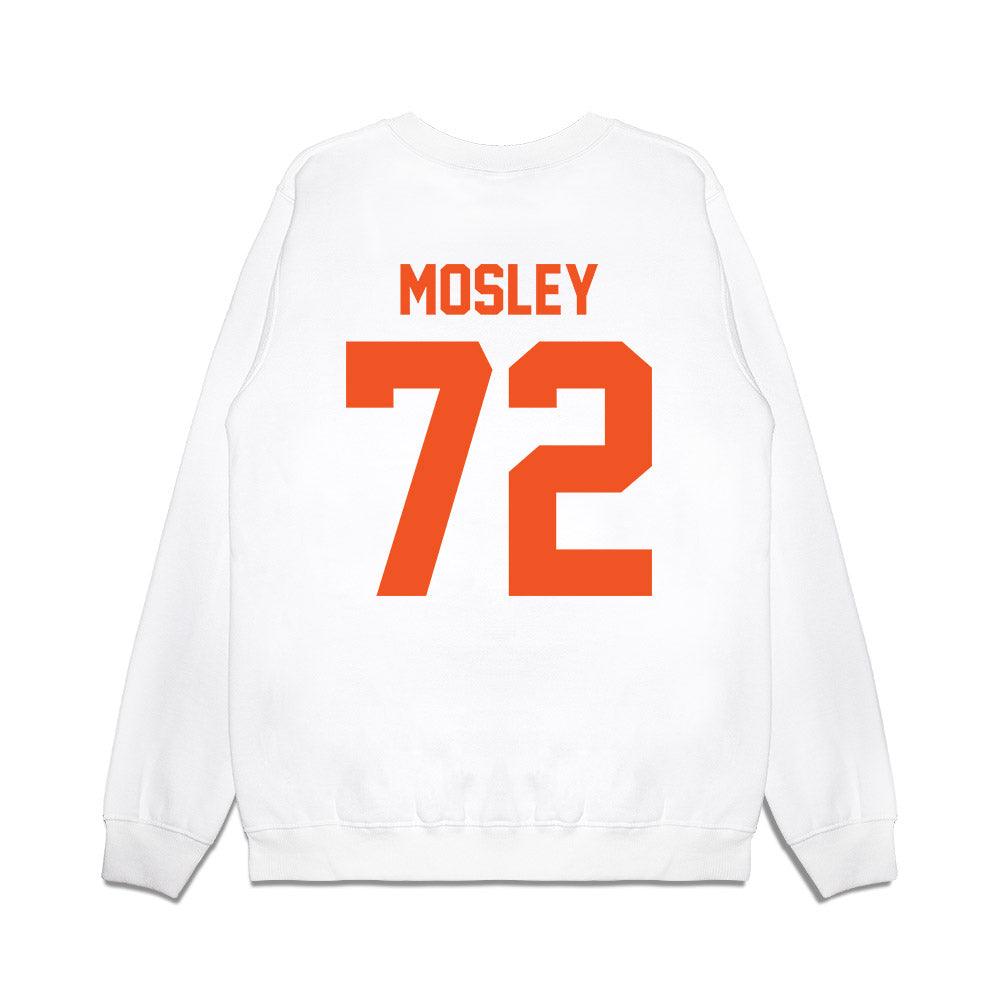 Oklahoma State - NCAA Football : ORyan Mosley - Vintage Helmet Premium Crewneck Sweatshirt-1