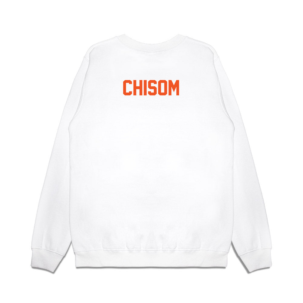 Oklahoma State - NCAA Football : Isaiah Chisom - Vintage Helmet Premium Crewneck Sweatshirt-1