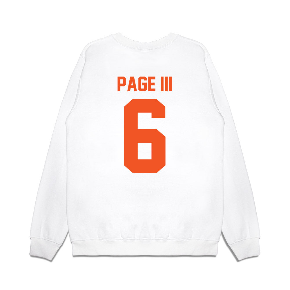 Oklahoma State - NCAA Football : Tre Page III - Vintage Helmet Premium Crewneck Sweatshirt-1