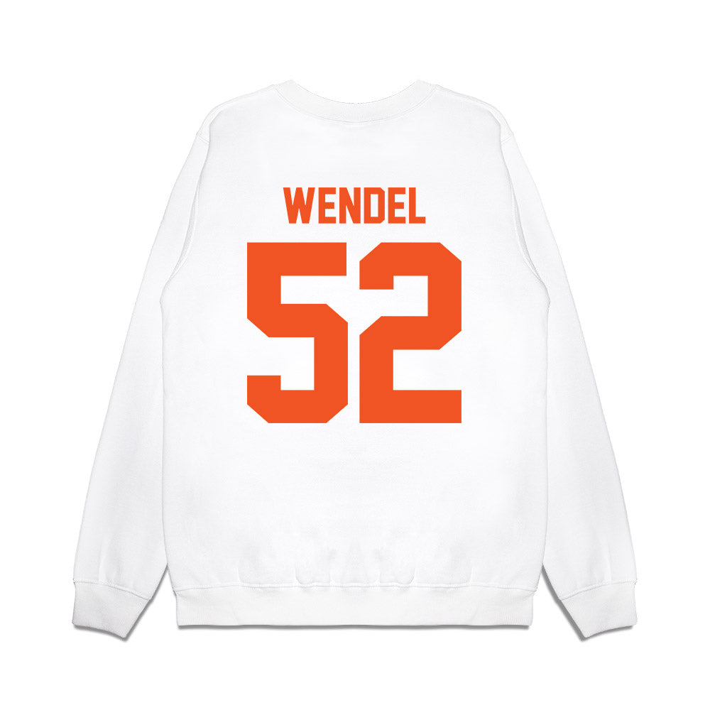 Oklahoma State - NCAA Football : Beau Wendel - Vintage Helmet Premium Crewneck Sweatshirt-1