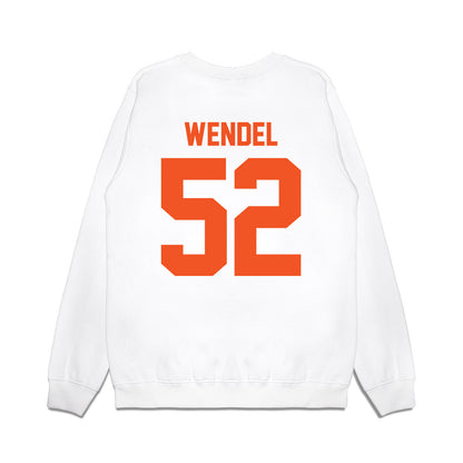 Oklahoma State - NCAA Football : Beau Wendel - Vintage Helmet Premium Crewneck Sweatshirt-1
