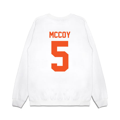 Oklahoma State - NCAA Football : Bryan McCoy - Vintage Helmet Premium Crewneck Sweatshirt-1