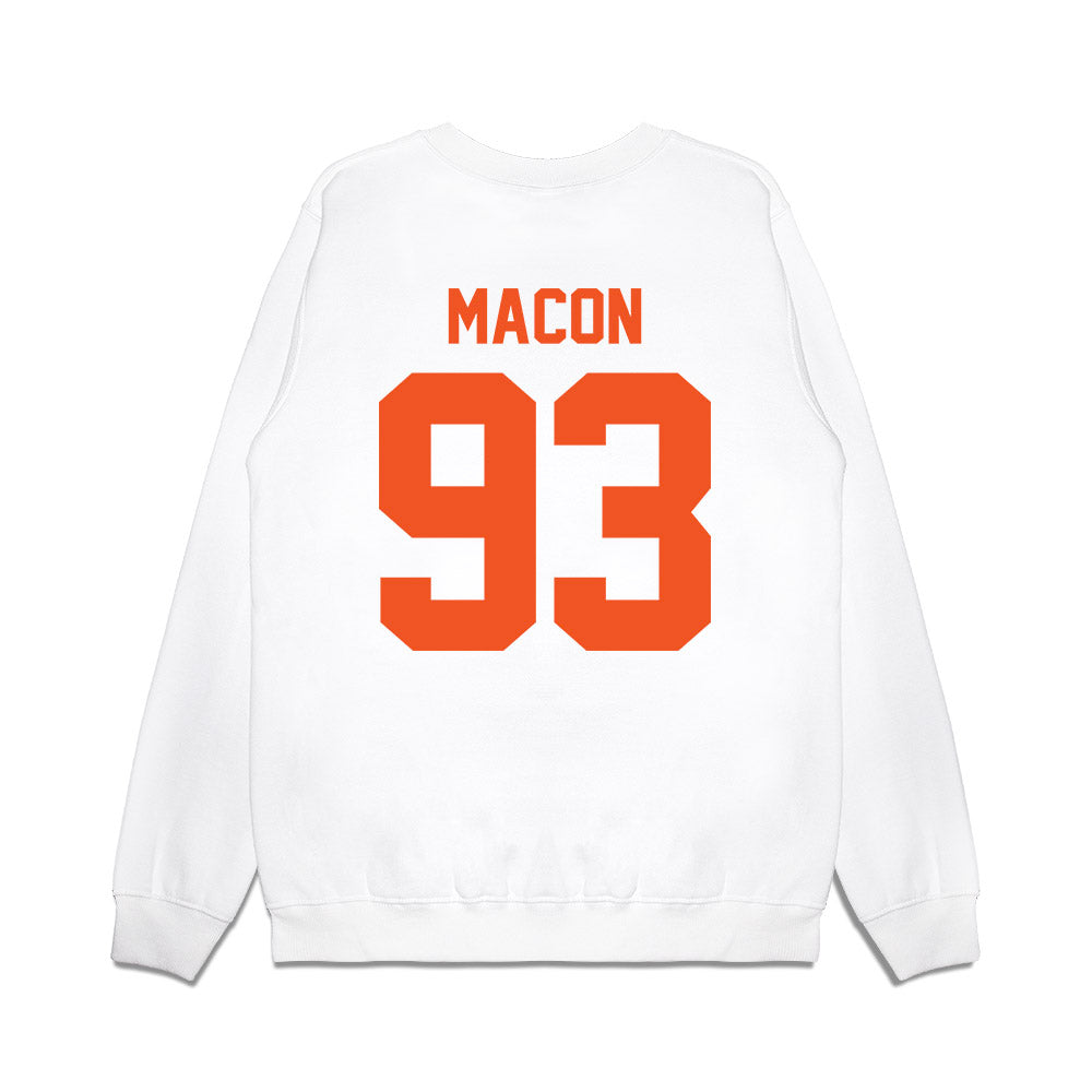 Oklahoma State - NCAA Football : Dominic Macon - Vintage Helmet Premium Crewneck Sweatshirt-1