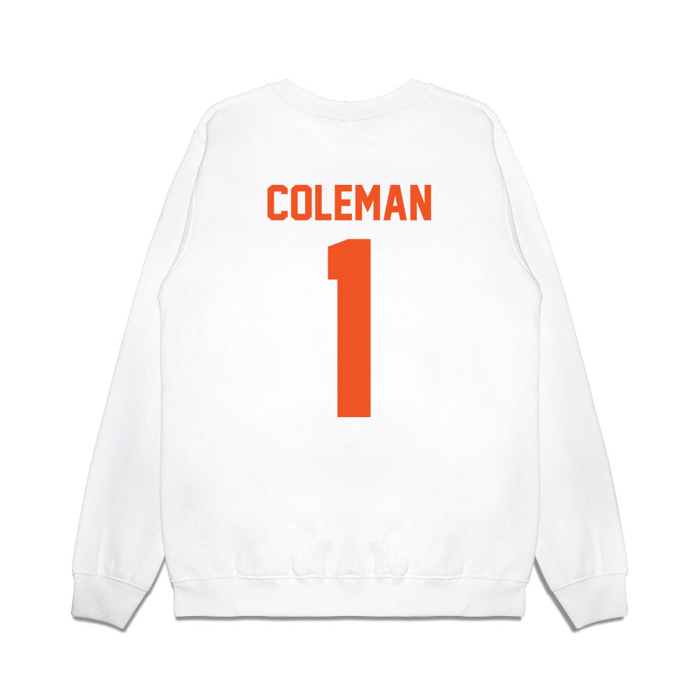 Oklahoma State - NCAA Football : Miles Coleman - Vintage Helmet Premium Crewneck Sweatshirt-1