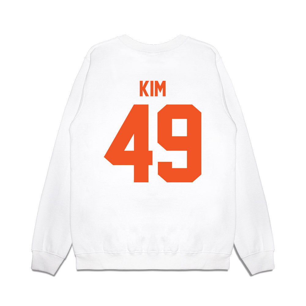 Oklahoma State - NCAA Football : Joseph Kim - Vintage Helmet Premium Crewneck Sweatshirt-1