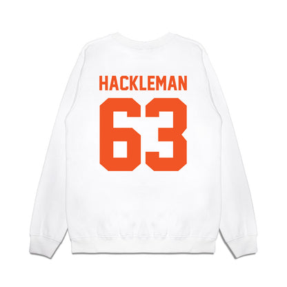 Oklahoma State - NCAA Football : Caleb Hackleman - Vintage Helmet Premium Crewneck Sweatshirt-1