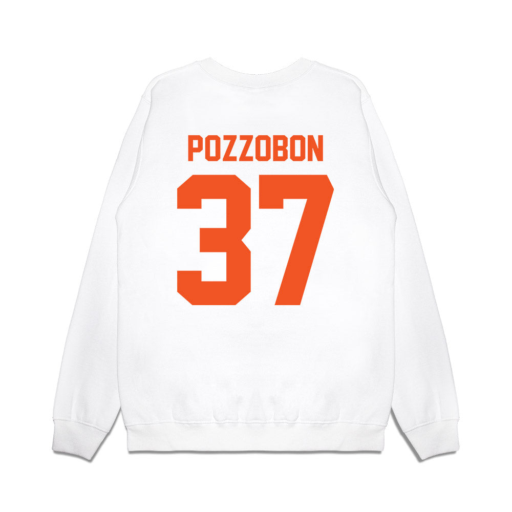 Oklahoma State - NCAA Football : Lachie Pozzobon - Vintage Helmet Premium Crewneck Sweatshirt-1