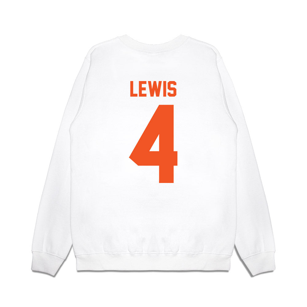Oklahoma State - NCAA Football : Terrence Lewis - Vintage Helmet Premium Crewneck Sweatshirt-1