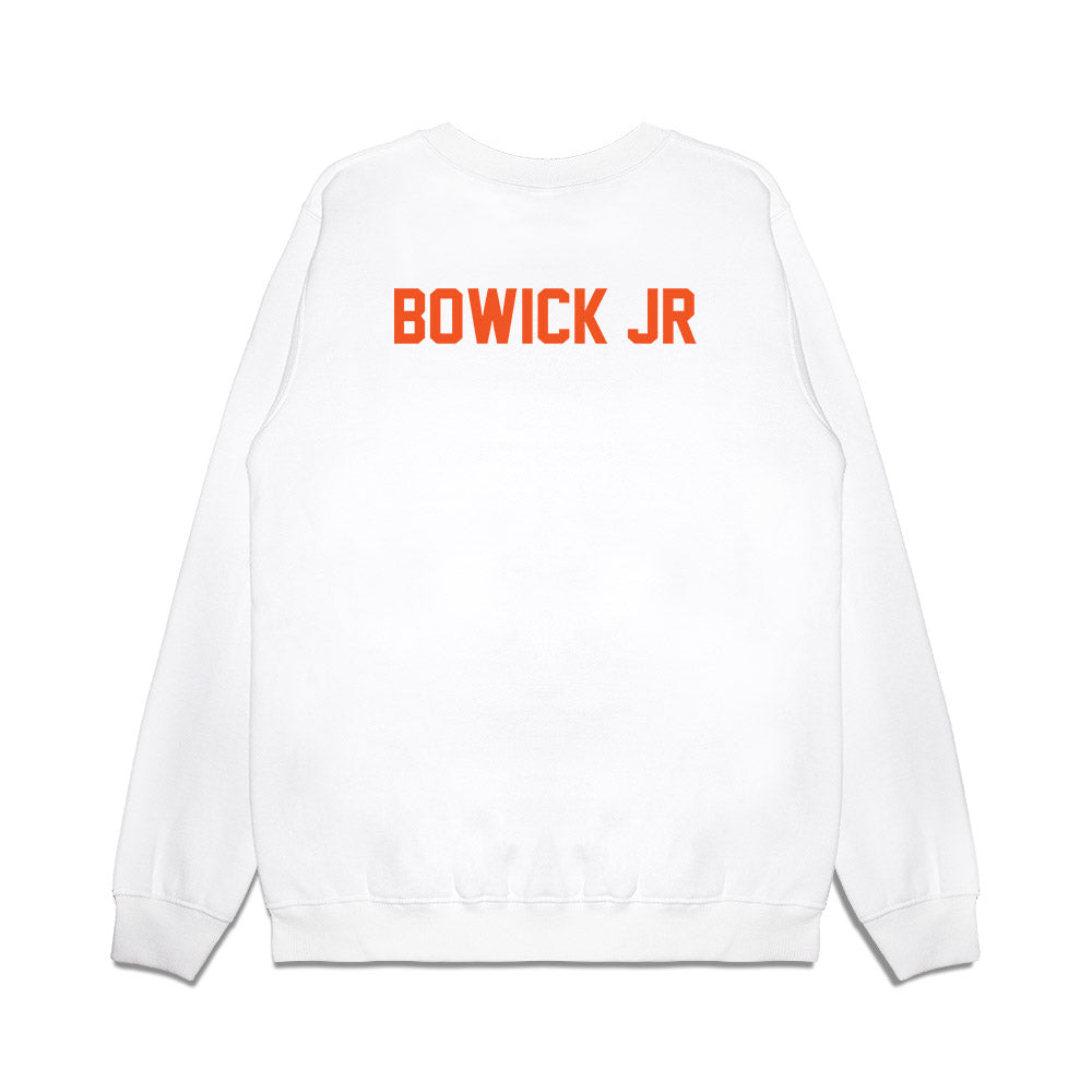Oklahoma State - NCAA Football : Justin Bowick Jr - Vintage Helmet Premium Crewneck Sweatshirt-1