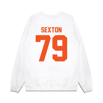 Oklahoma State - NCAA Football : Jacob Sexton - Vintage Helmet Premium Crewneck Sweatshirt-1