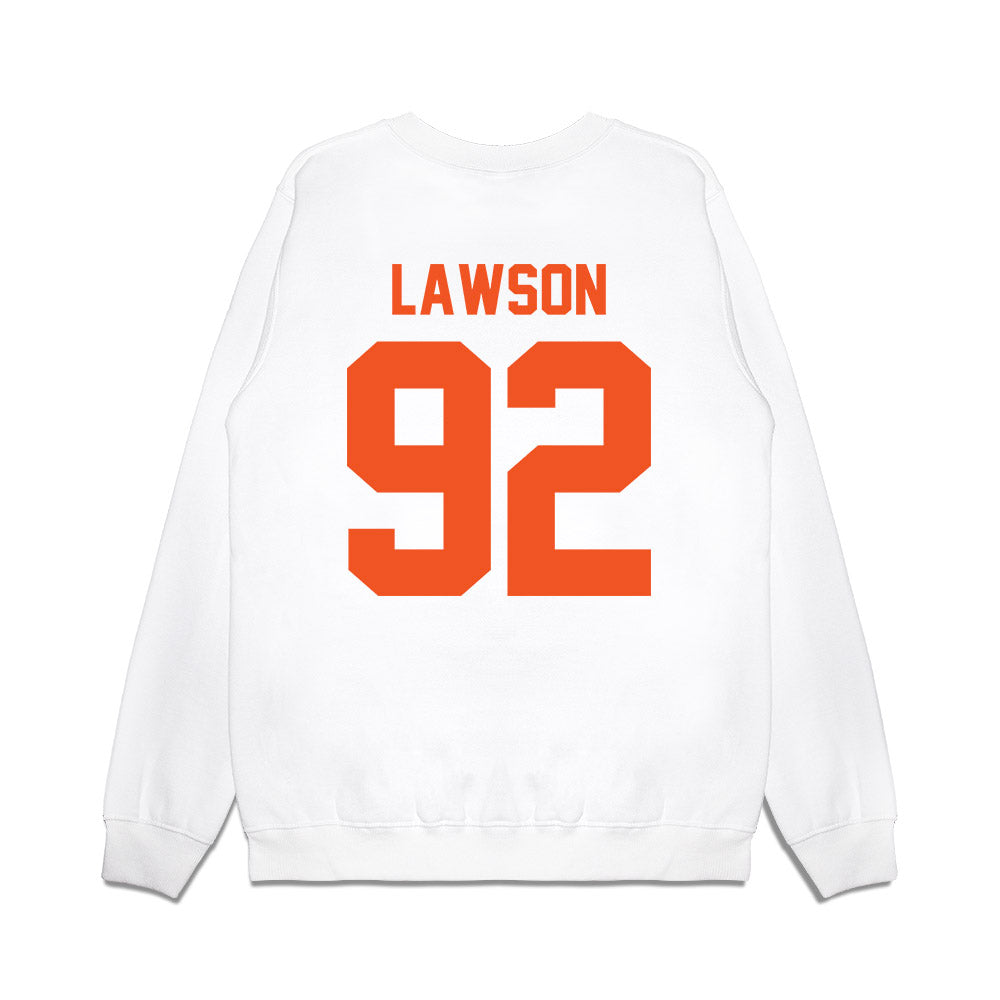 Oklahoma State - NCAA Football : Jerry Lawson - Vintage Helmet Premium Crewneck Sweatshirt-1