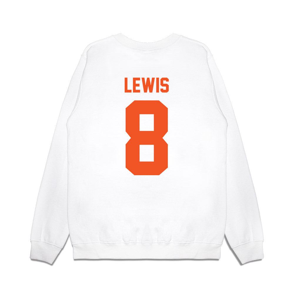 Oklahoma State - NCAA Football : Kollin Lewis - Vintage Helmet Premium Crewneck Sweatshirt-1