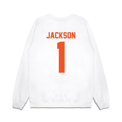 Oklahoma State - NCAA Football : Evan Jackson - Vintage Helmet Premium Crewneck Sweatshirt-1