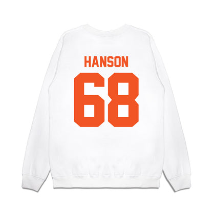 Oklahoma State - NCAA Football : Joseph Hanson - Vintage Helmet Premium Crewneck Sweatshirt-1