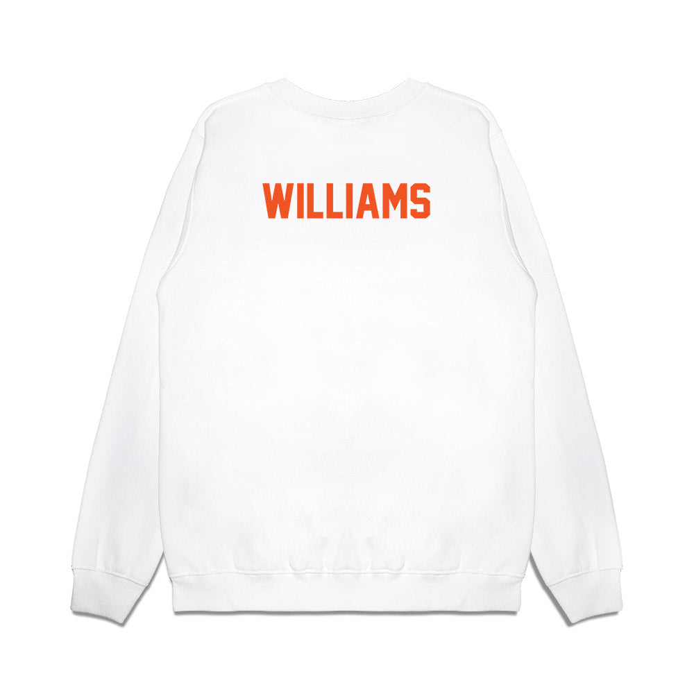 Oklahoma State - NCAA Football : James Williams - Vintage Helmet Premium Crewneck Sweatshirt-1