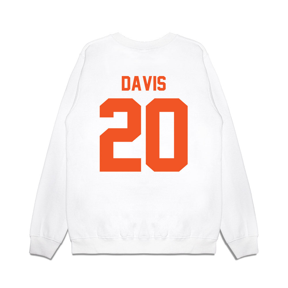 Oklahoma State - NCAA Football : Taurean Davis - Vintage Helmet Premium Crewneck Sweatshirt-1