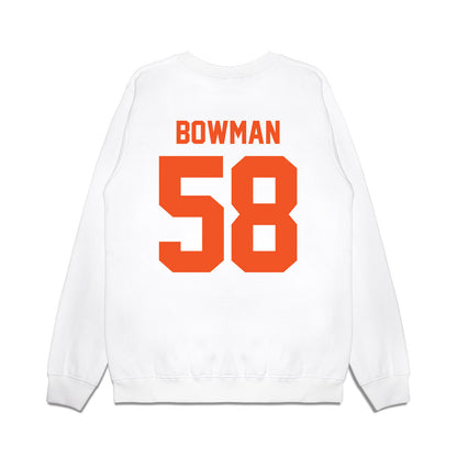 Oklahoma State - NCAA Football : Isaiah Bowman - Vintage Helmet Premium Crewneck Sweatshirt-1