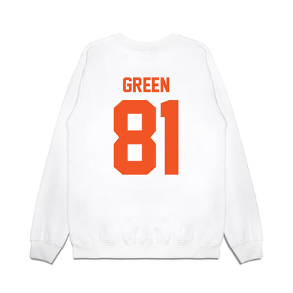 Oklahoma State - NCAA Football : Donovan Green - Vintage Helmet Premium Crewneck Sweatshirt-1