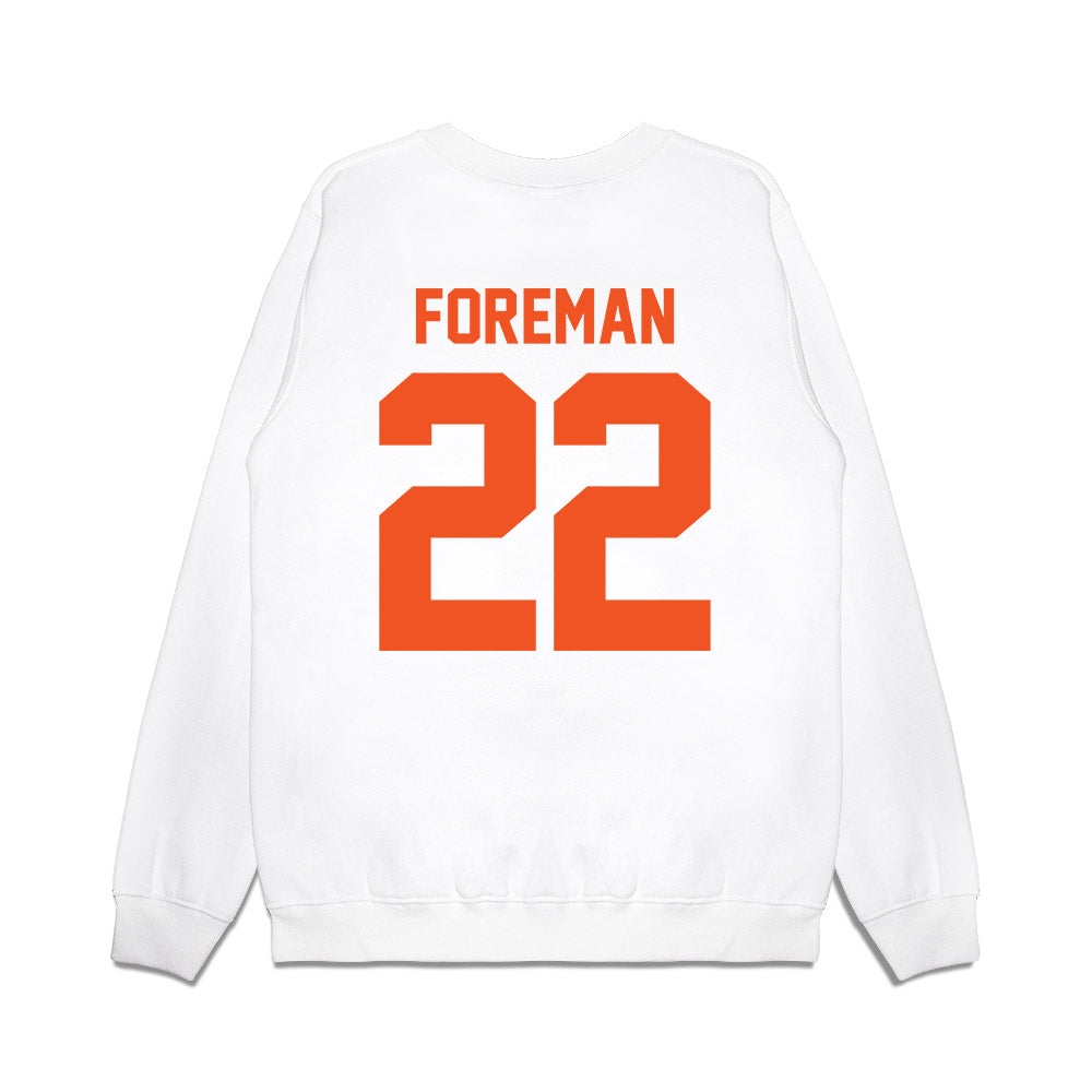 Oklahoma State - NCAA Football : Kobi Foreman - Vintage Helmet Premium Crewneck Sweatshirt-1