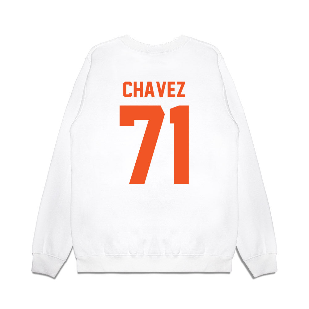 Oklahoma State - NCAA Football : Miguel Chavez - Vintage Helmet Premium Crewneck Sweatshirt-1