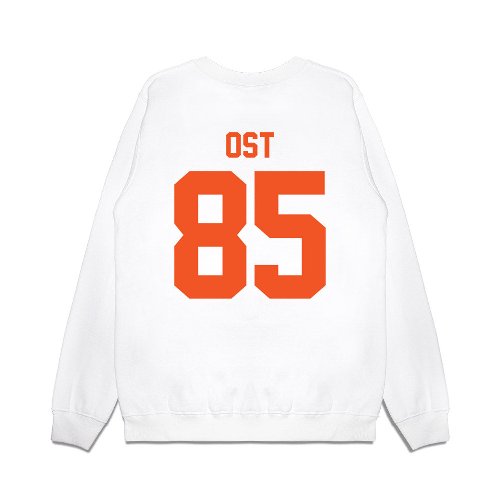 Oklahoma State - NCAA Football : Nate Ost - Vintage Helmet Premium Crewneck Sweatshirt-1
