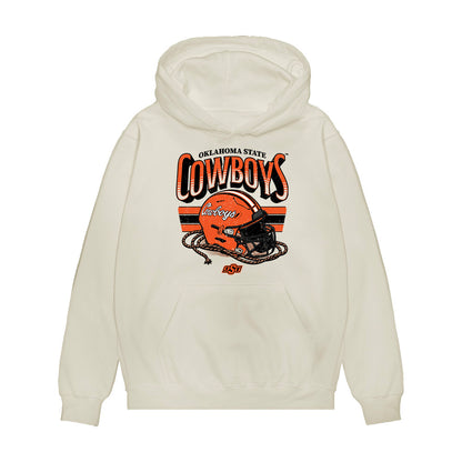 Oklahoma State - NCAA Football : Xavier Mason - Vintage Helmet Premium Hooded Sweatshirt-0