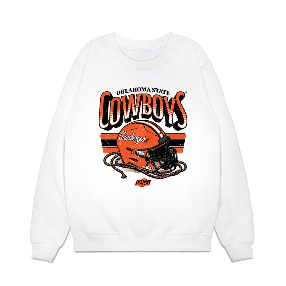 Oklahoma State - NCAA Football : Tre Page III - Vintage Helmet Premium Crewneck Sweatshirt-0