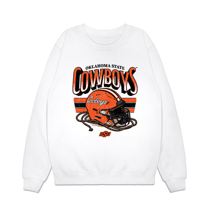 Oklahoma State - NCAA Football : Keviyan Huddleston - Vintage Helmet Premium Crewneck Sweatshirt-0