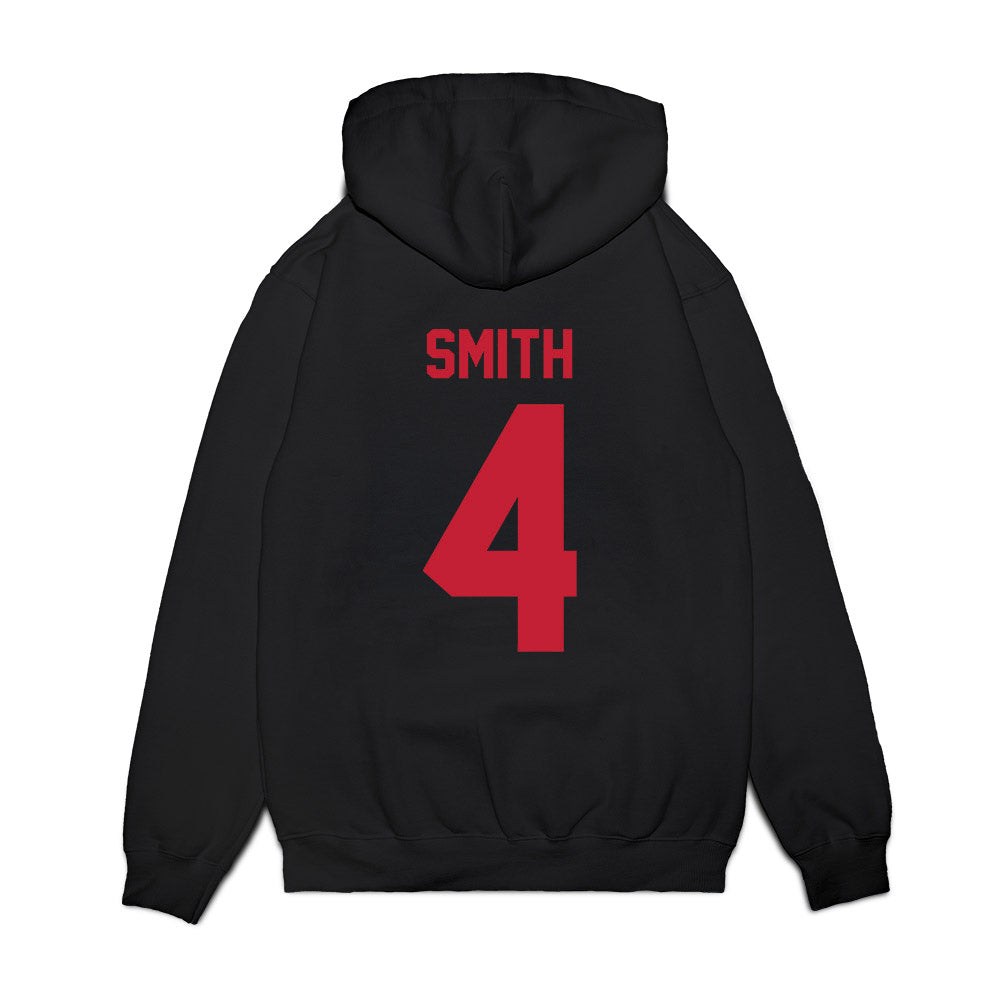Ohio State - NCAA Football : Jeremiah Smith - Vintage Helmet Premium Hooded Sweatshirt-1